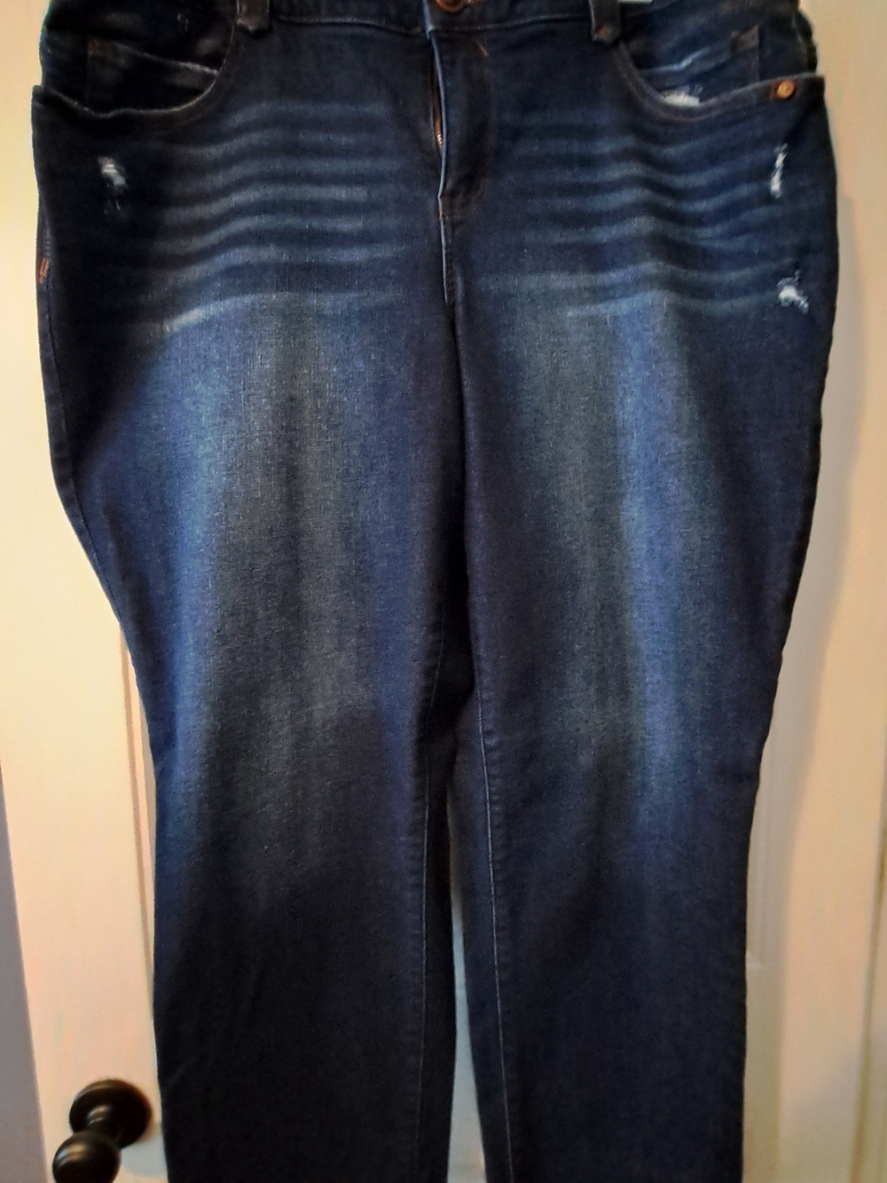 Democracy Dark Blue Straight Leg Jeans